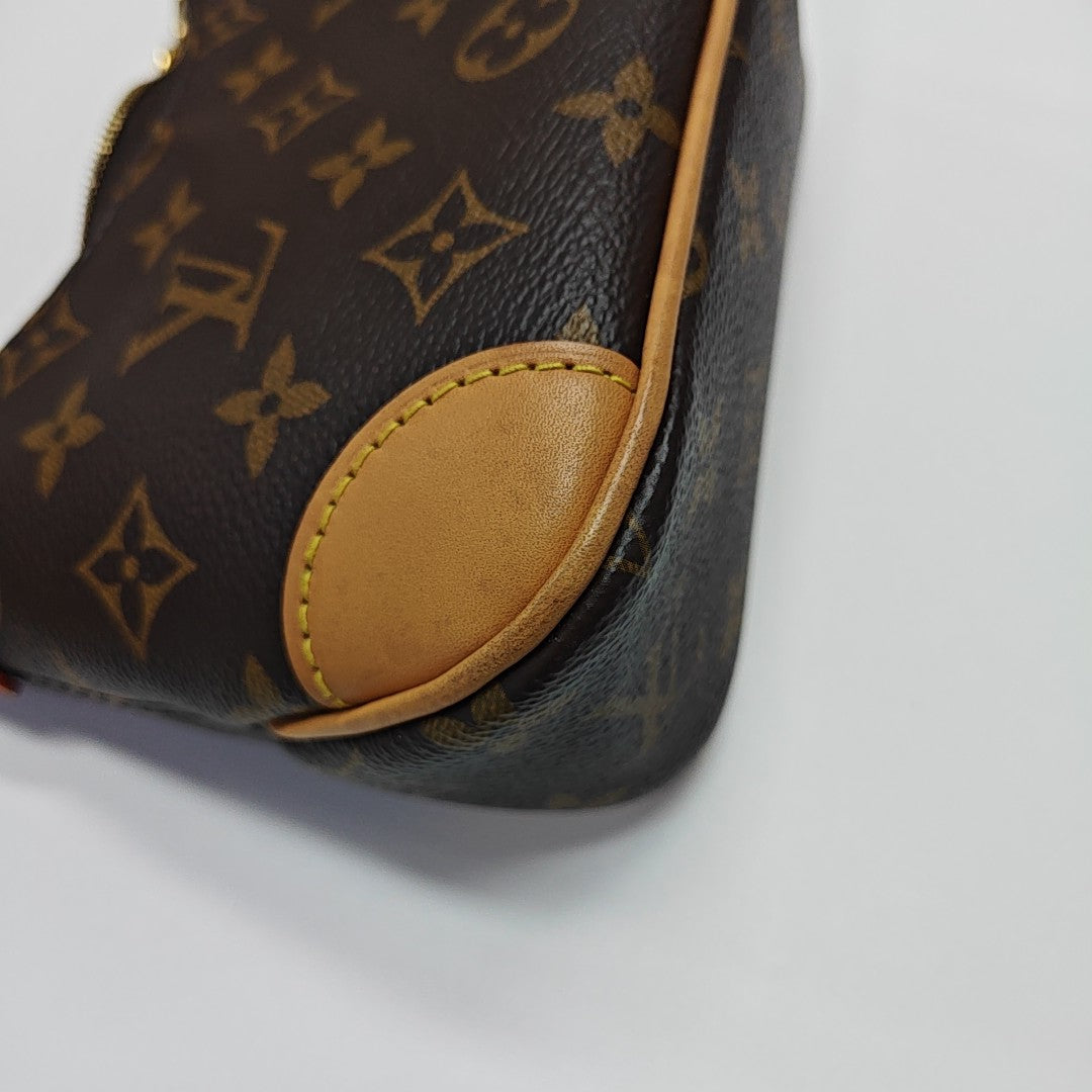 BOULOGNE Nano Monogram Coated Canvas Brown