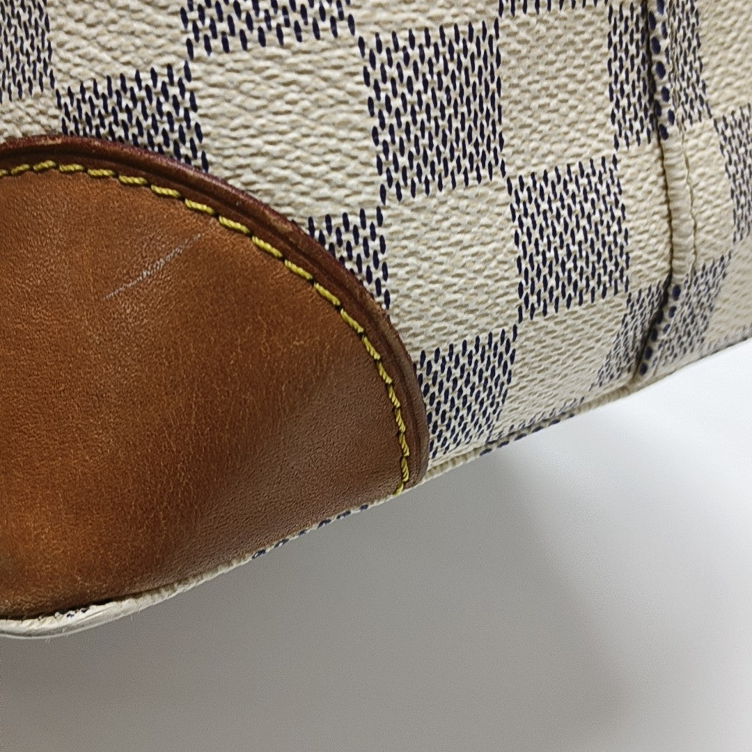 HAMPSTEAD MM Damier Azur Coated Canvas White