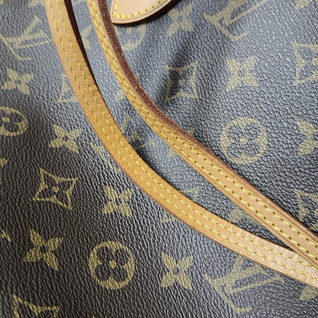 NEVERFULL MM Monogram Coated Canvas Brown