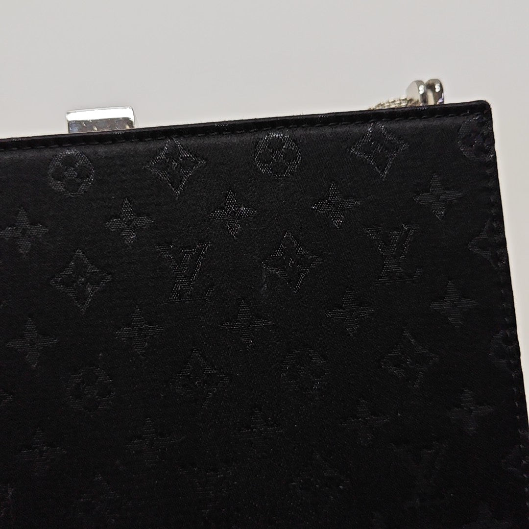 Monogram Fabric Top Handle Bag Black