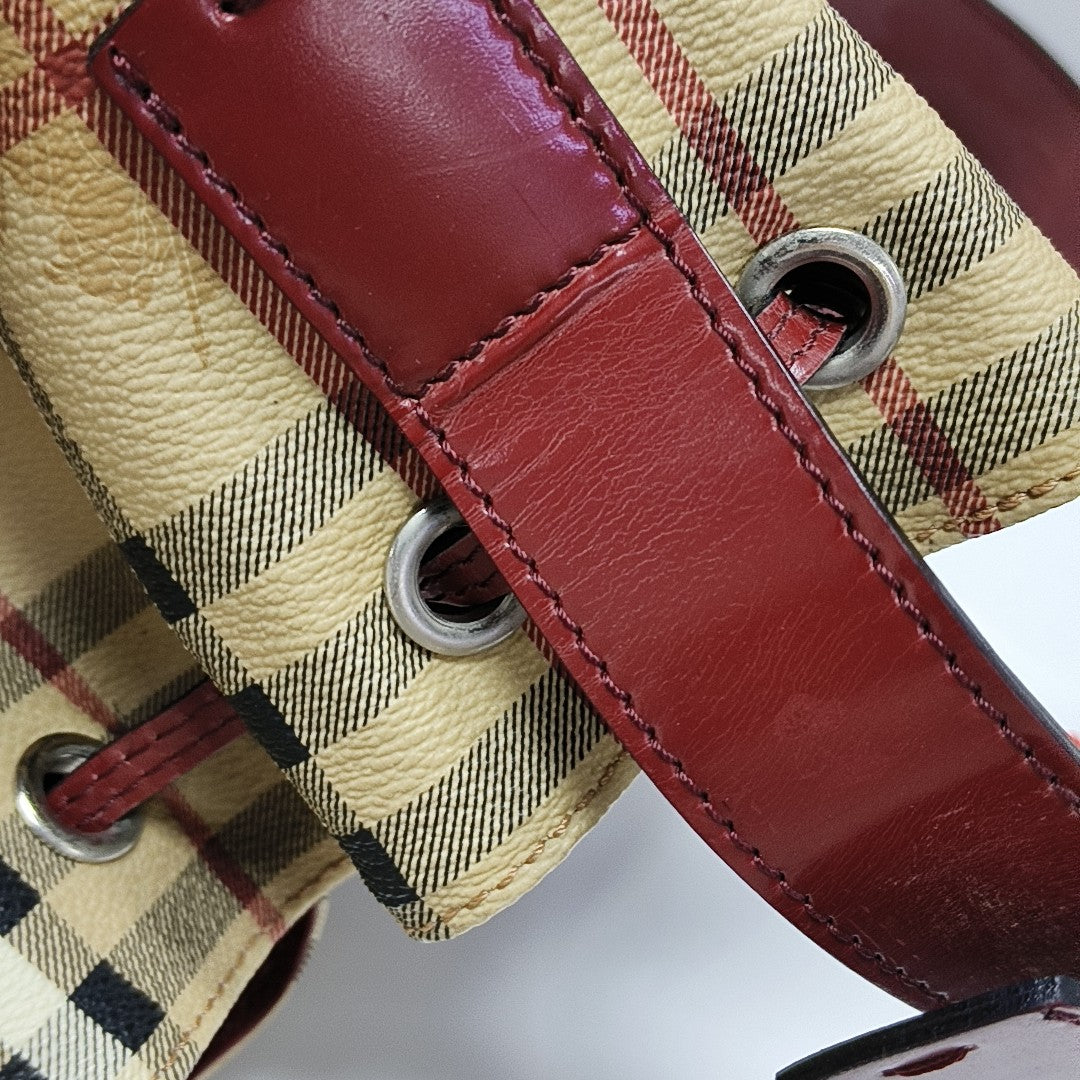 Coated Canvas Bucket Bag Beige