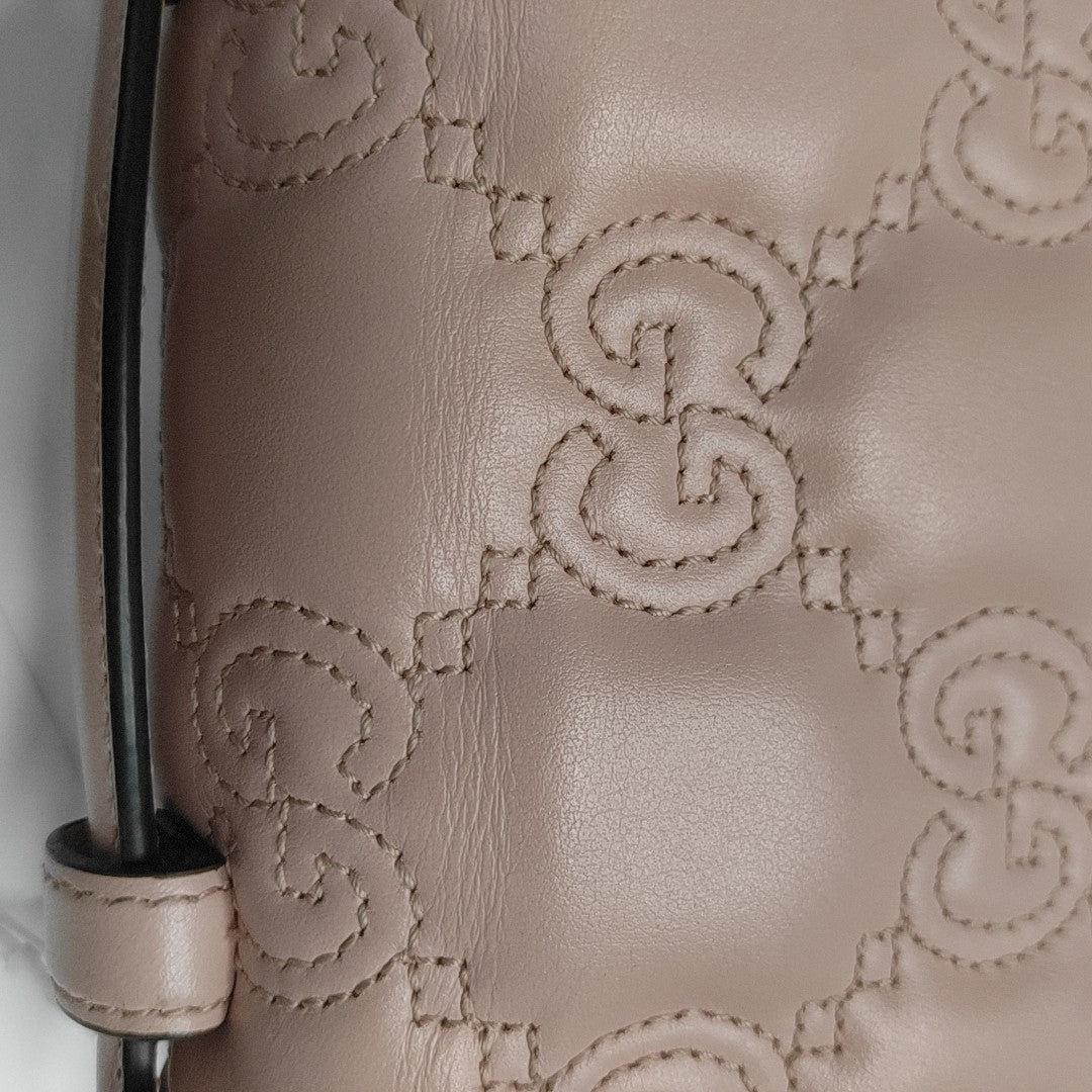 GG Matelassé Quilted Calfskin Pink