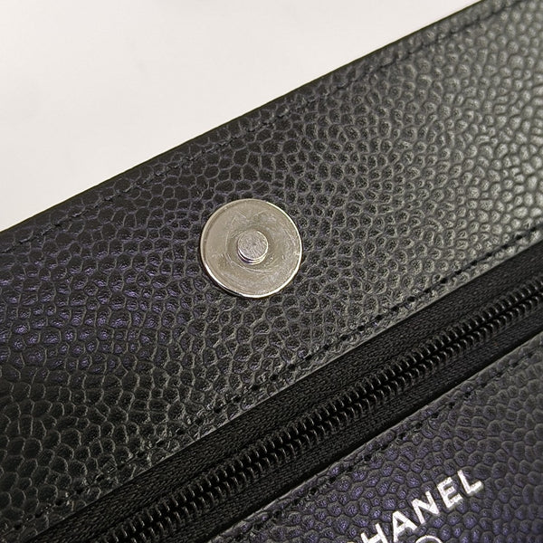 WOC Quilted Grained Calfskin Black