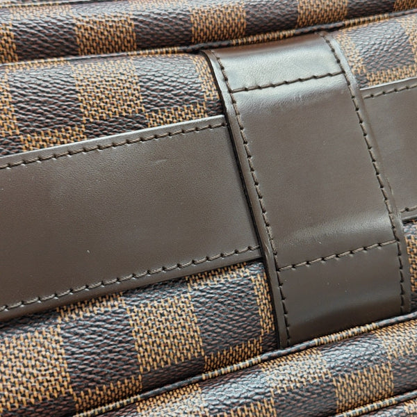NAVIGLIO Damier Ebene Coated Canvas Brown