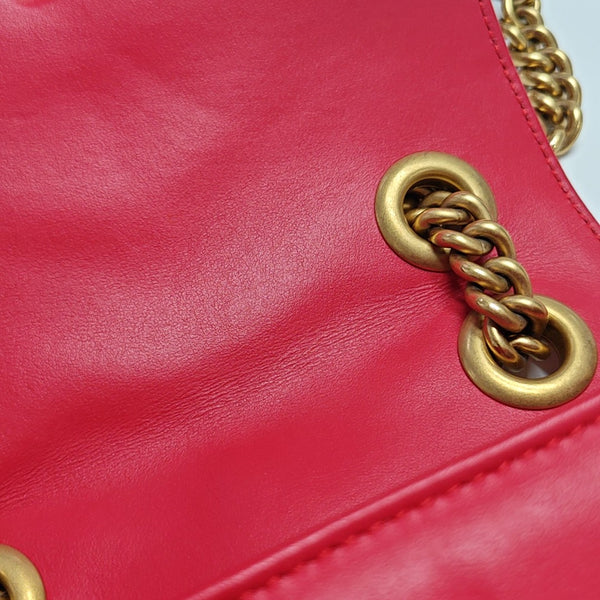 GG Marmont Mini Quilted Calfskin Red