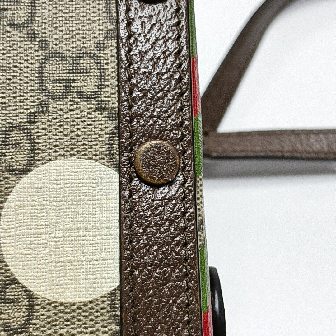 Authenticated pre-owned  Horsebit 1955 Mini Coated Canvas Beige - Shoulder Bag at Looply