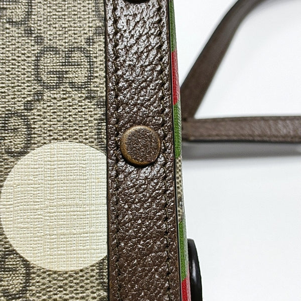 Authenticated pre-owned  Horsebit 1955 Mini Coated Canvas Beige - Shoulder Bag at Looply