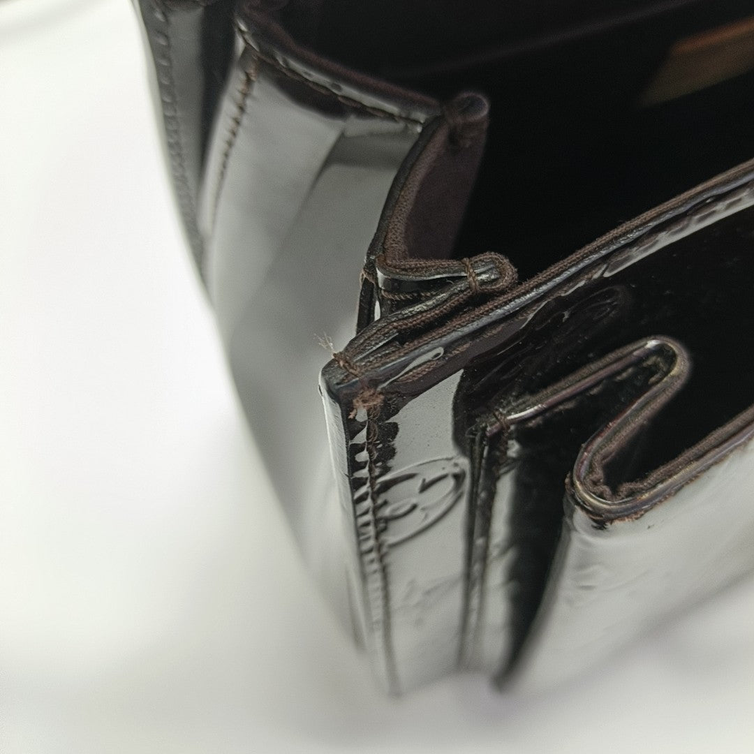 Monogram Patent Leather Shoulder Bag Red