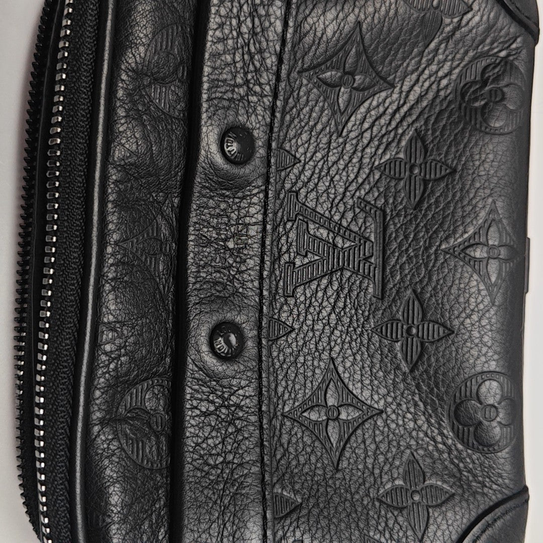 ALPHA Mini Monogram Calfskin Black