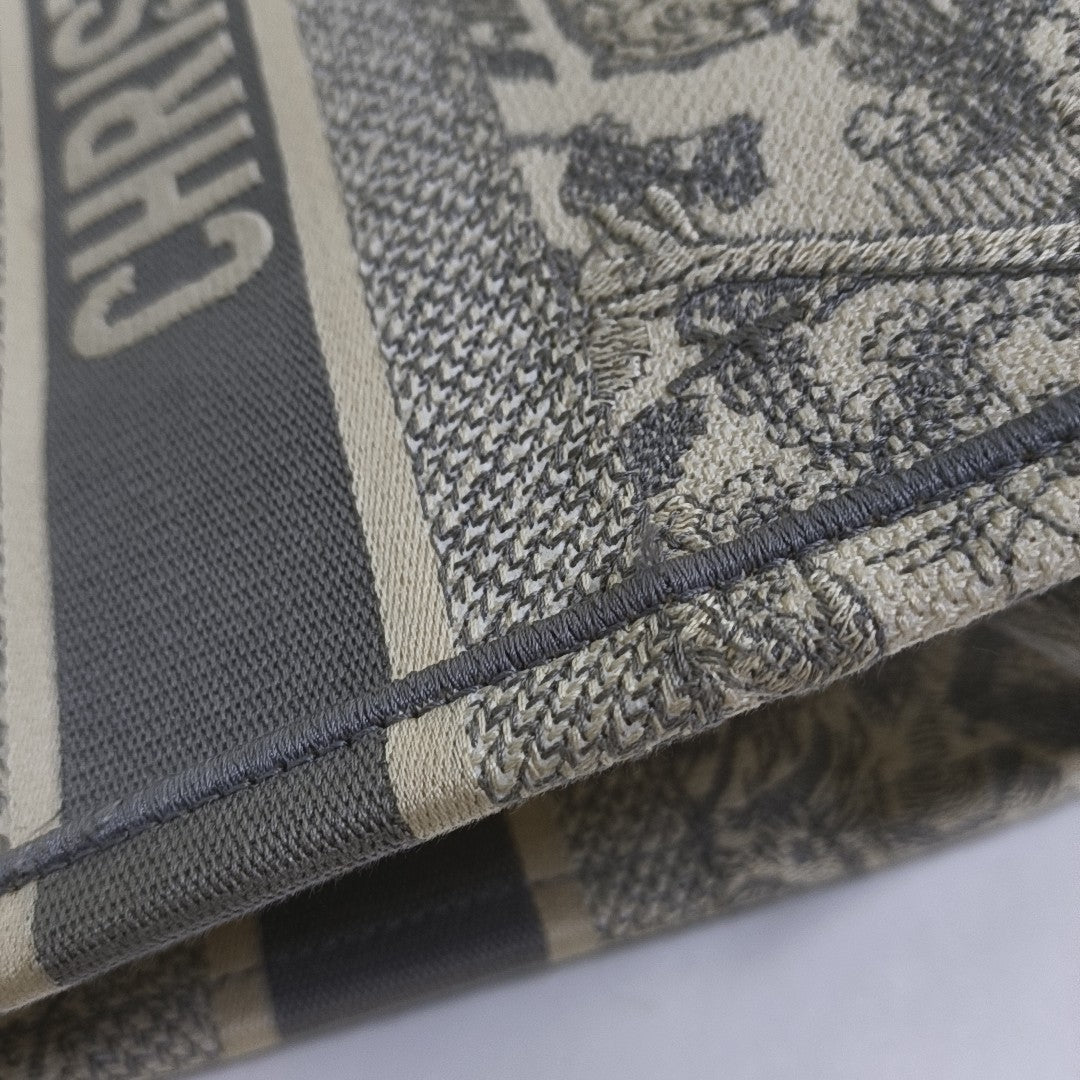 Book Tote Medium Canvas Gray