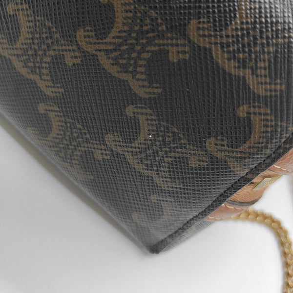 TRIOMPHE CANVAS Mini Coated Canvas Brown