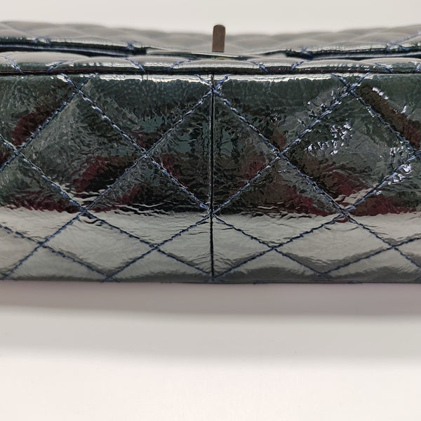 Authenticated pre-owned  2.55 227 (jumbo) Quilted Patent Leather Blue - Shoulder Bag at Looply