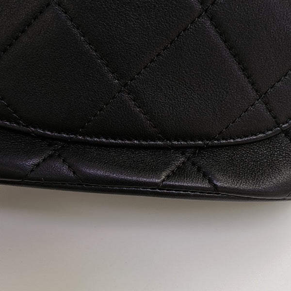 Quilted Calfskin Shoulder Bag Small Black