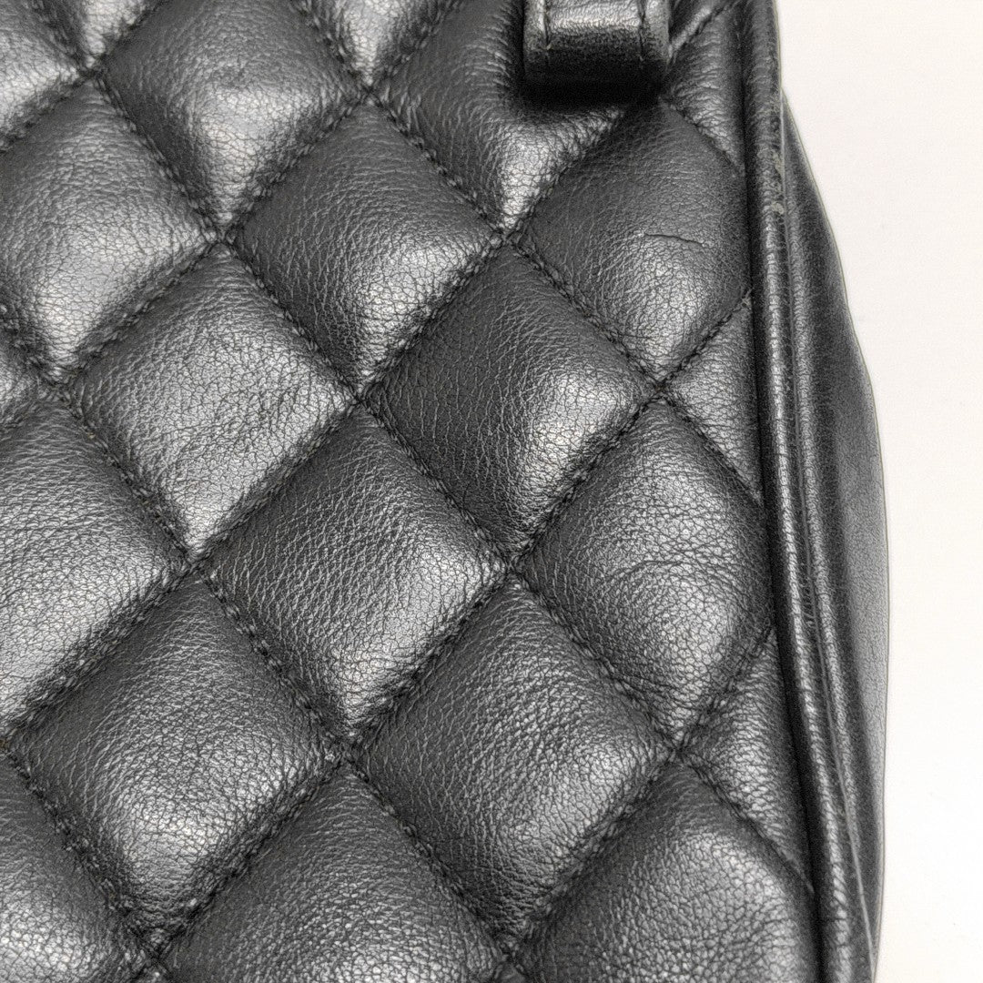 Quilted Calfskin Belt Bag Black