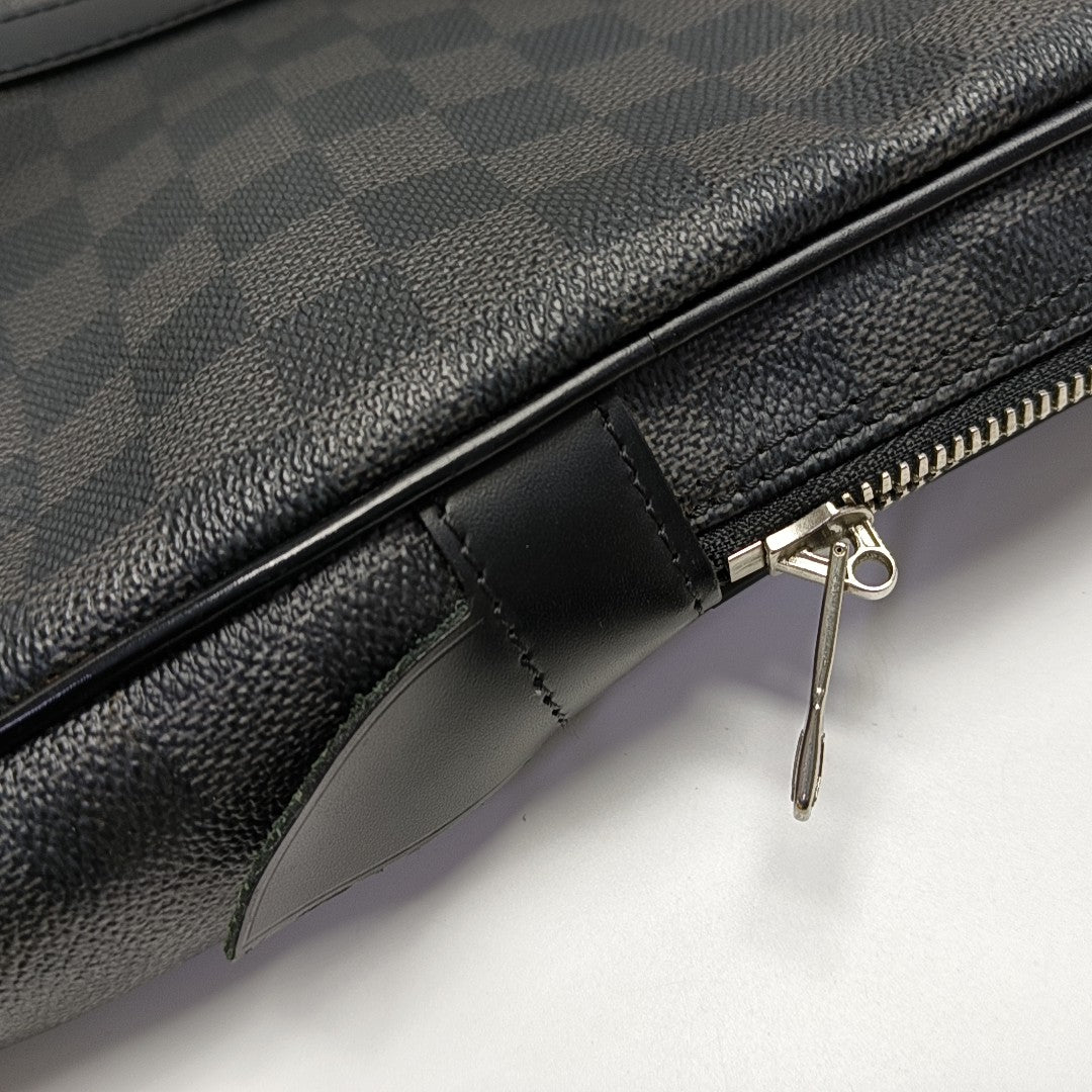 PORTE-DOCUMENTS Damier Graphite Coated Canvas Black