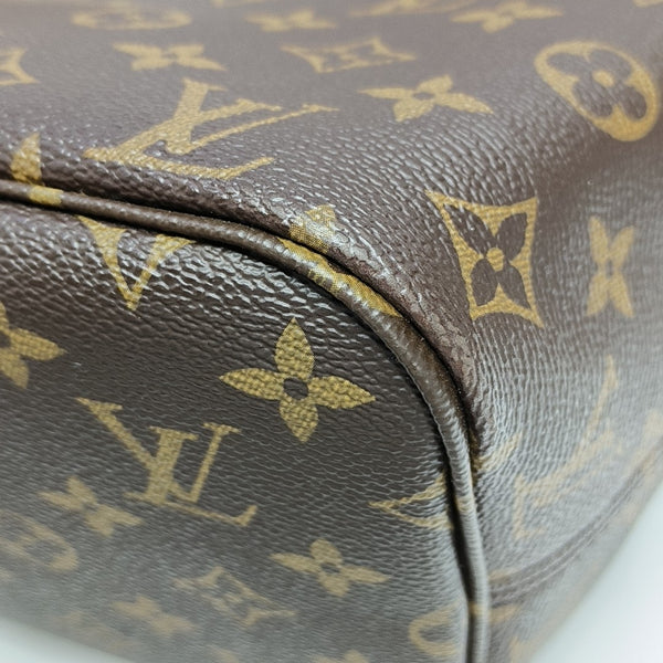 NEVERFULL MM Monogram Coated Canvas Brown