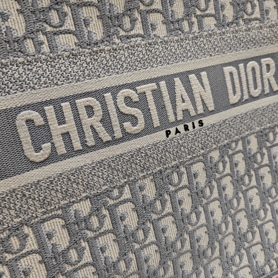 Book Tote Large Oblique Canvas Gray