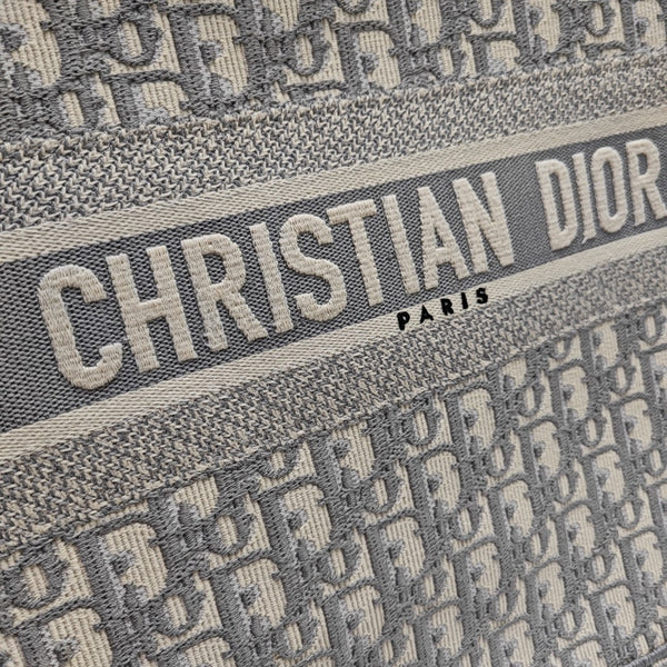Book Tote Large Oblique Canvas Gray