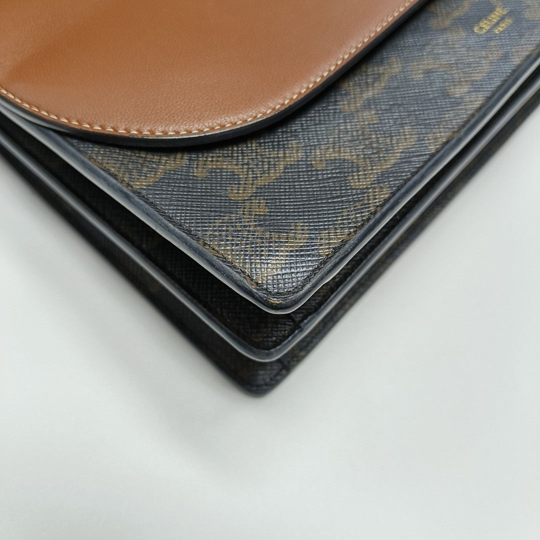TRIOMPHE CANVAS Small Coated Canvas Brown