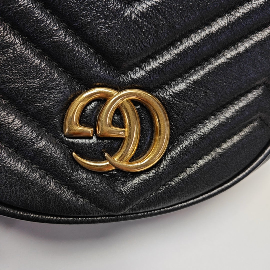 GG Marmont Mini Quilted Calfskin Black