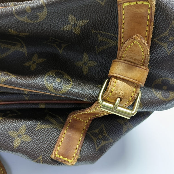 SAUMUR 35 Monogram Coated Canvas Brown