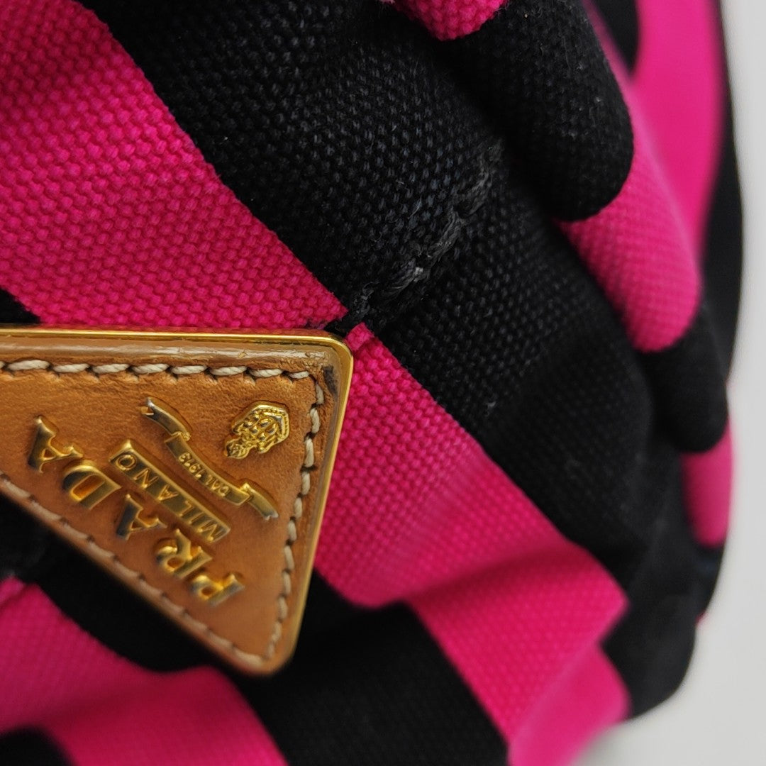 Quilted Canvas Tote Bag Multicolor