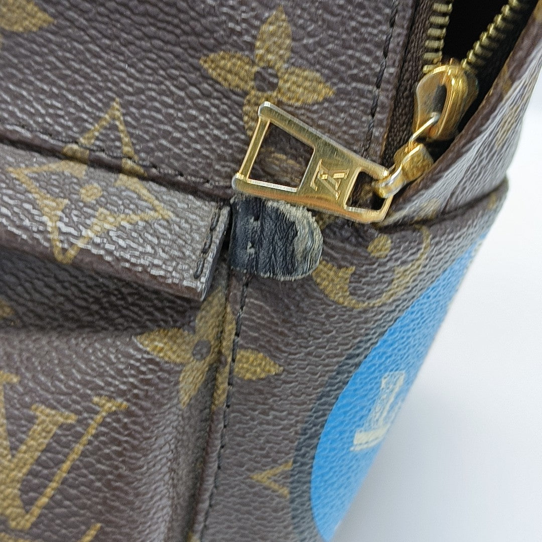 PALM SPRINGS Mini Monogram Coated Canvas Brown