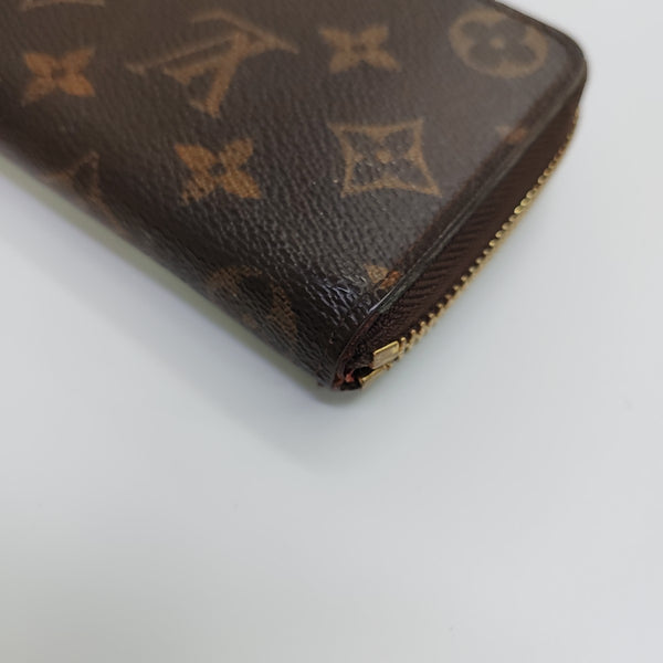 CLÉMENCE Monogram Coated Canvas Brown Wallet