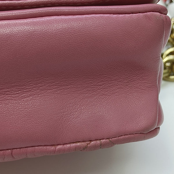 Quilted Lambskin Shoulder Bag Red