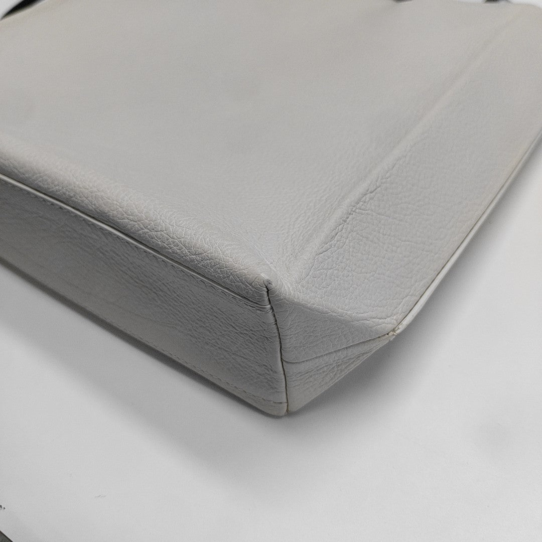 Shopping Bag Calfskin White