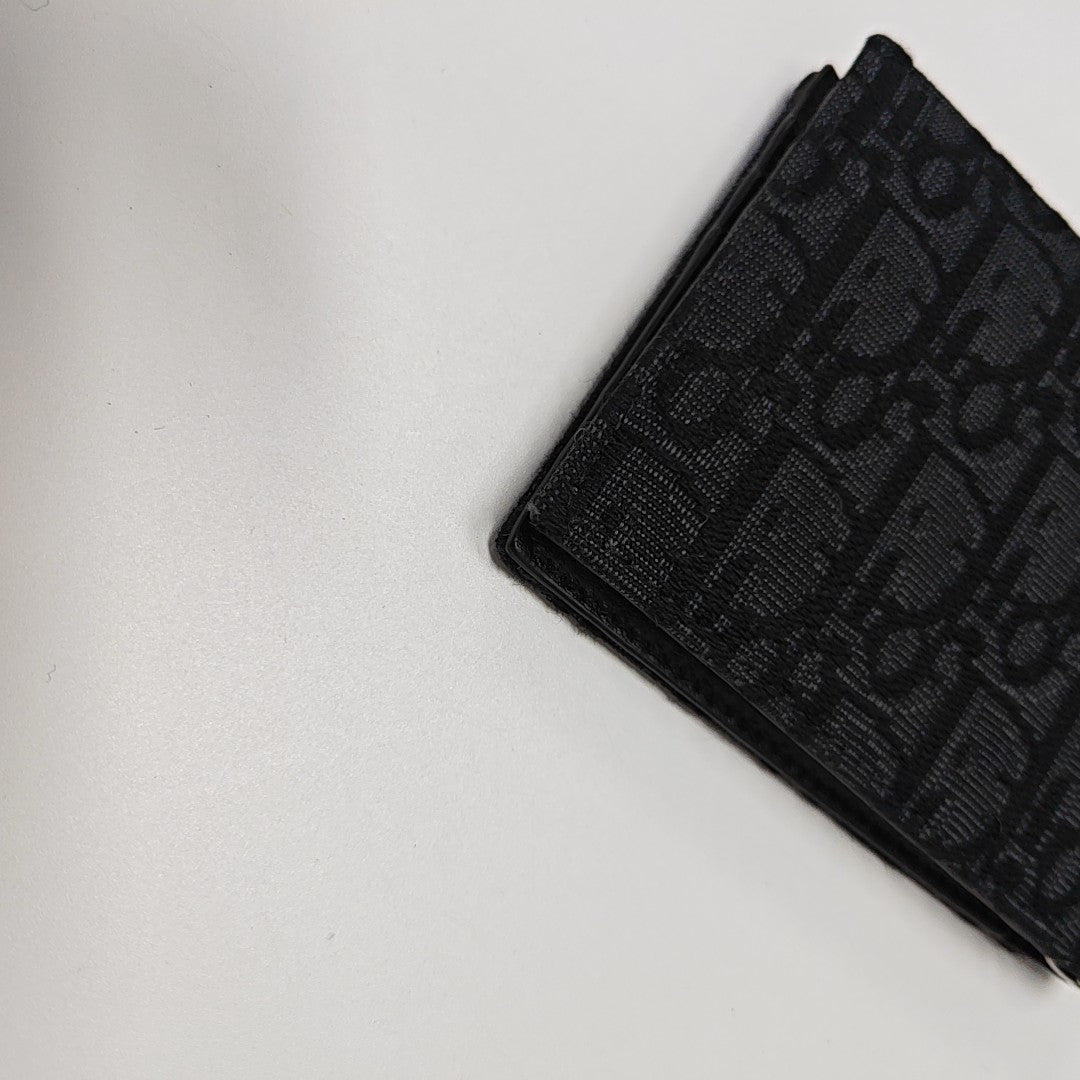Oblique Canvas Wallet Gray