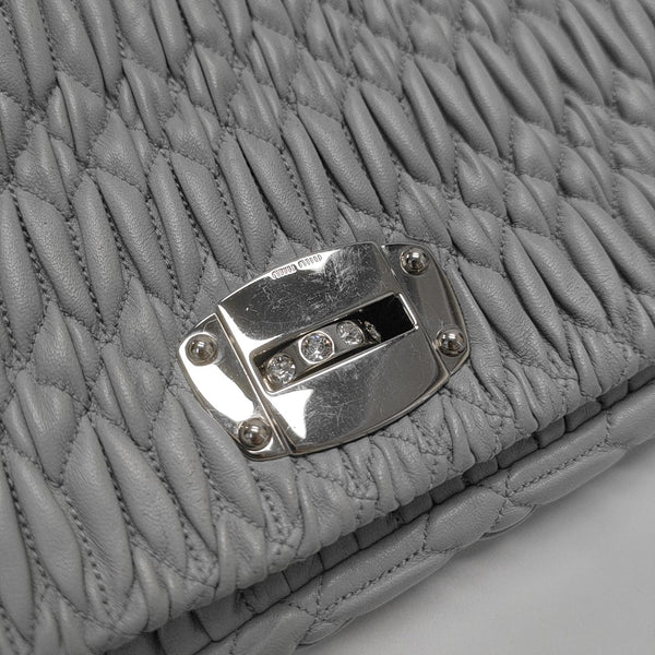 Crystal Quilted Lambskin Blue
