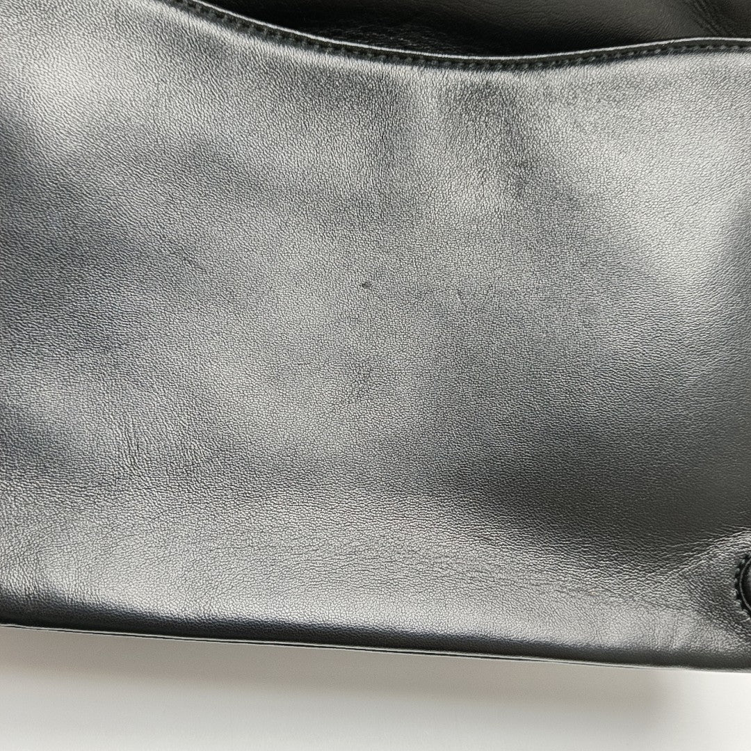Quilted Lambskin Shoulder Bag Black