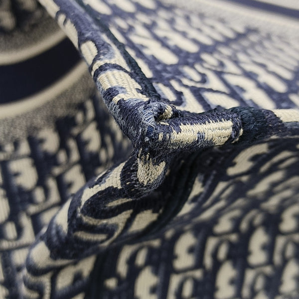 Book Tote Large Oblique Canvas Blue