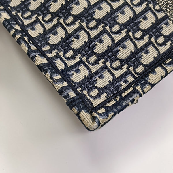 Book Tote Large Oblique Canvas Blue