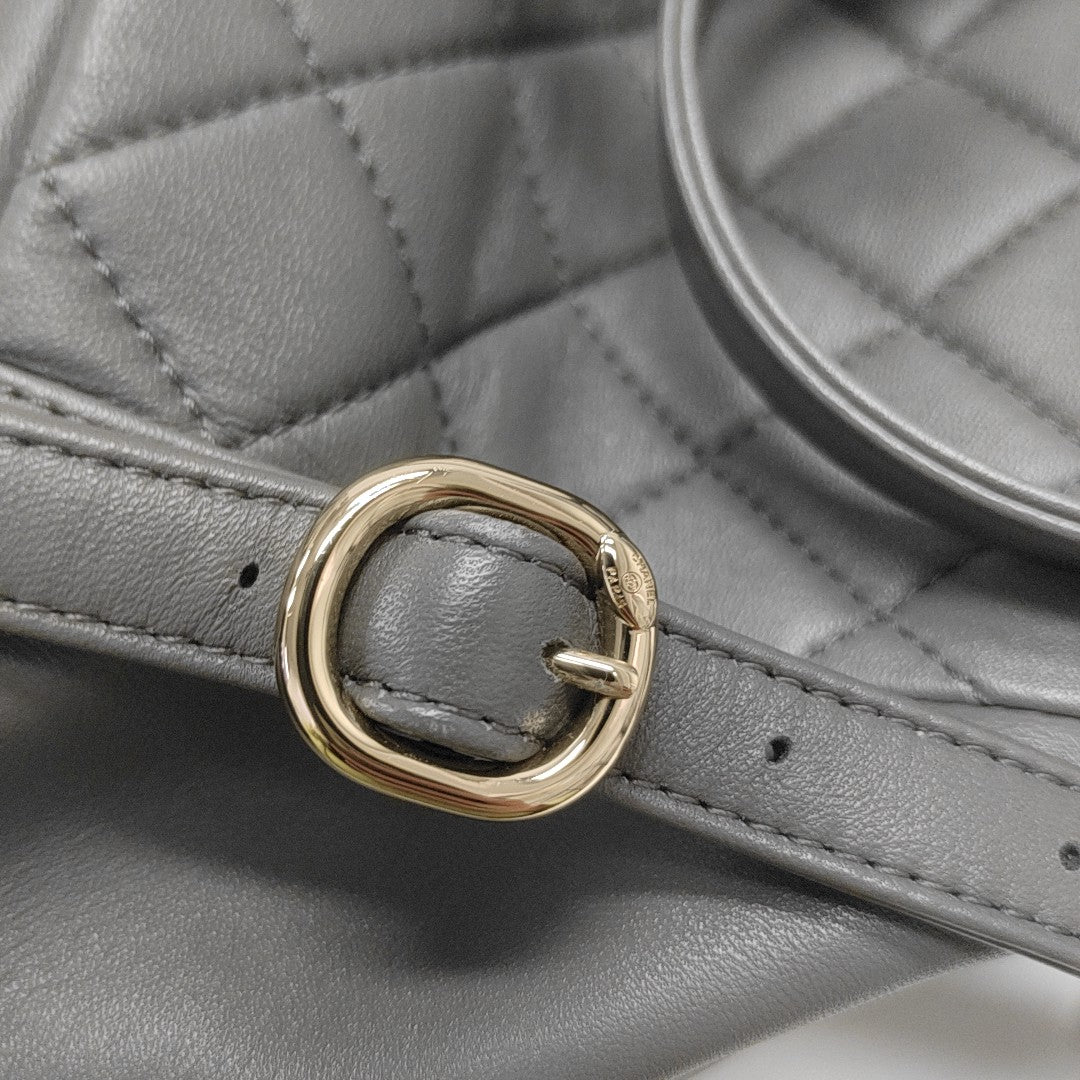 DUMA Small Quilted Calfskin Gray