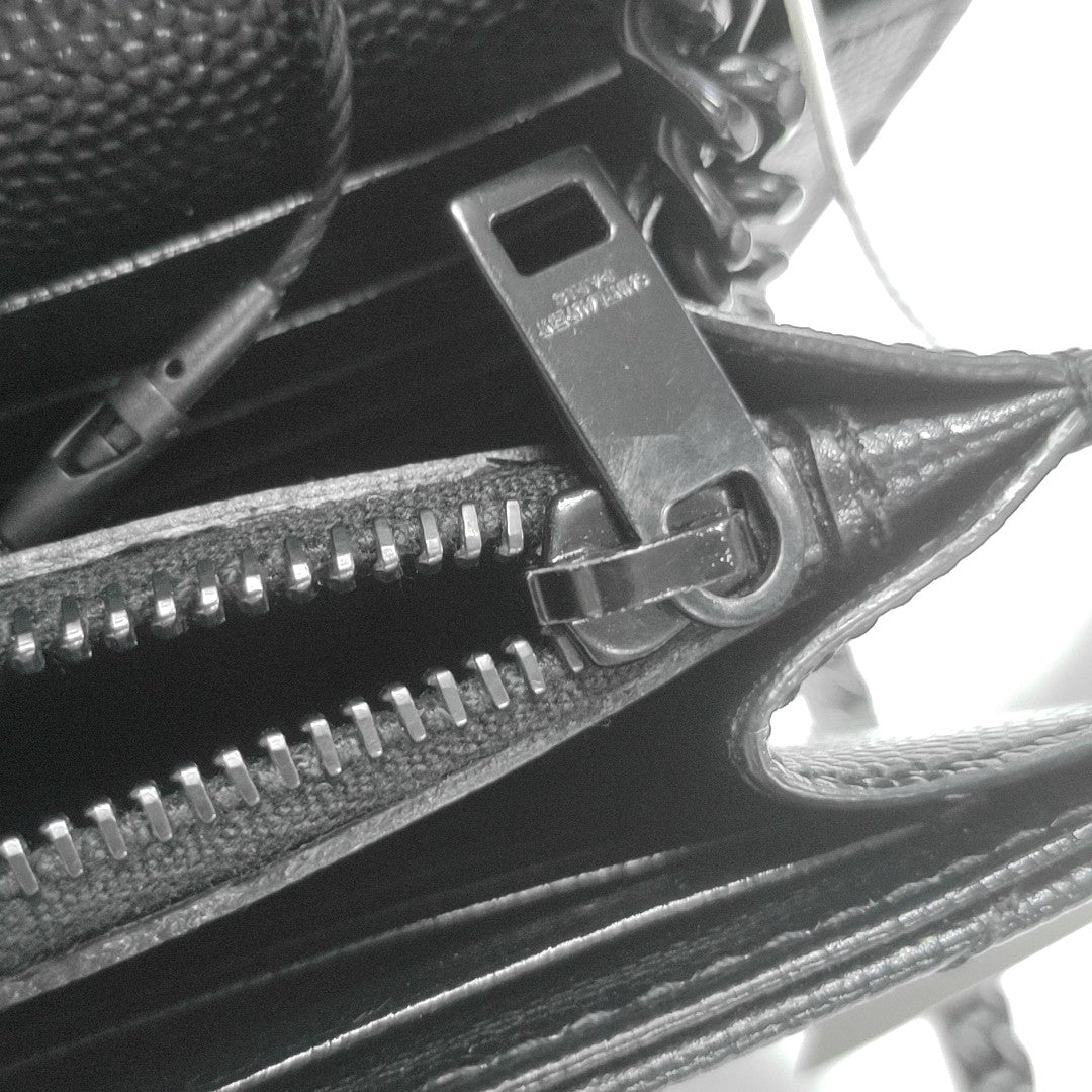 MONOGRAM Medium Chevron Calfskin Black
