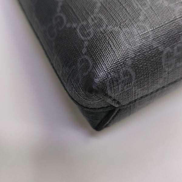 Monogram Coated Canvas Shoulder Bag Black