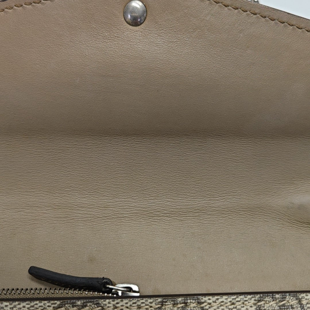 Dionysus Mini Monogram Coated Canvas Beige