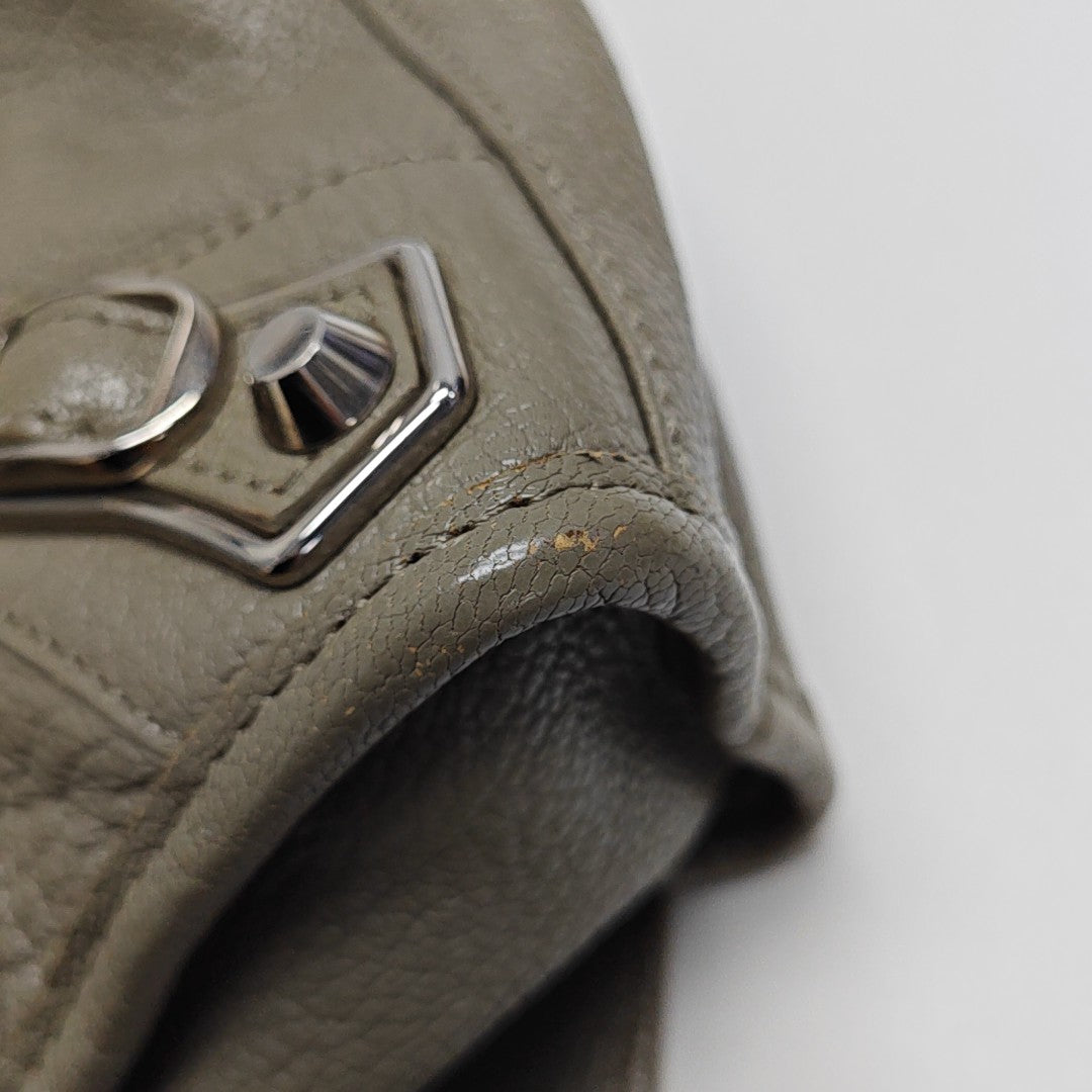 Classic Metallic Edge City Mini Lambskin Gray