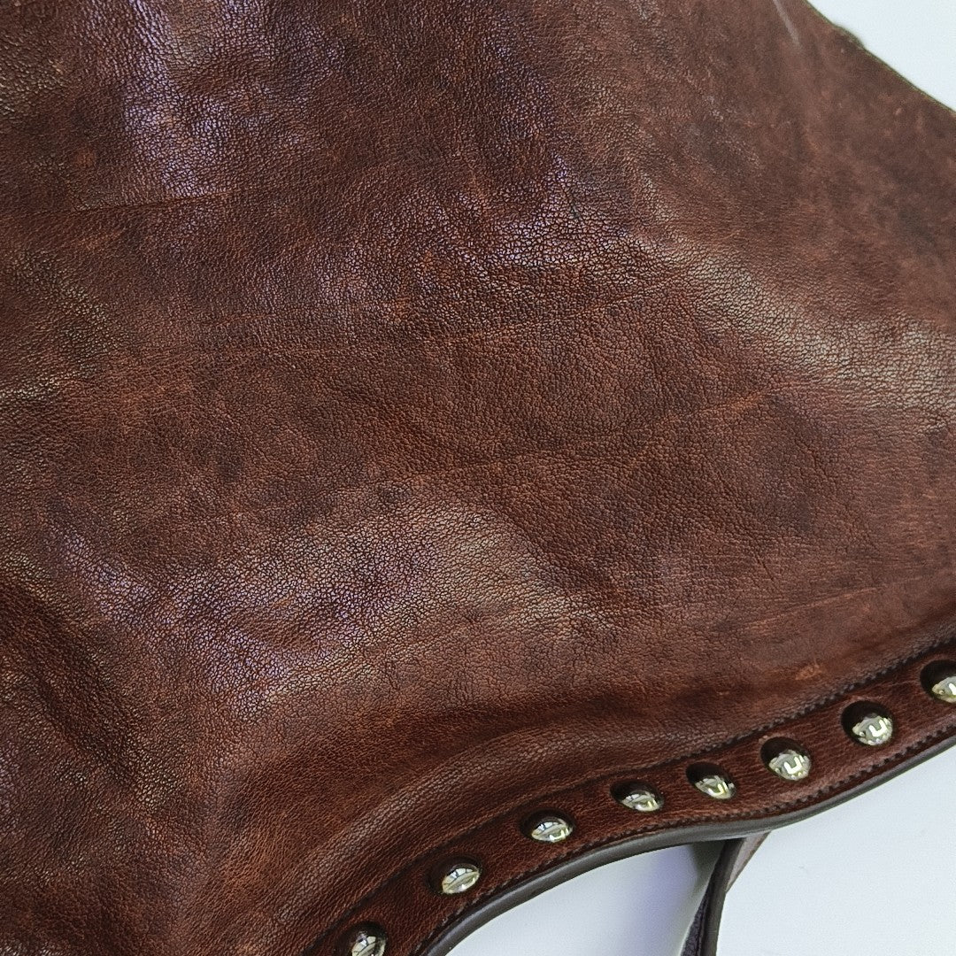 Calfskin Shoulder Bag Brown