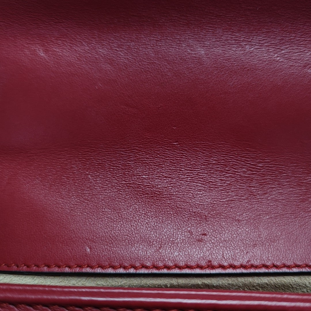 GG Marmont Mini Quilted Calfskin Red