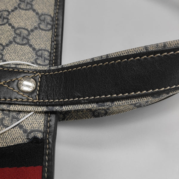 Monogram Coated Canvas Tote Bag Black