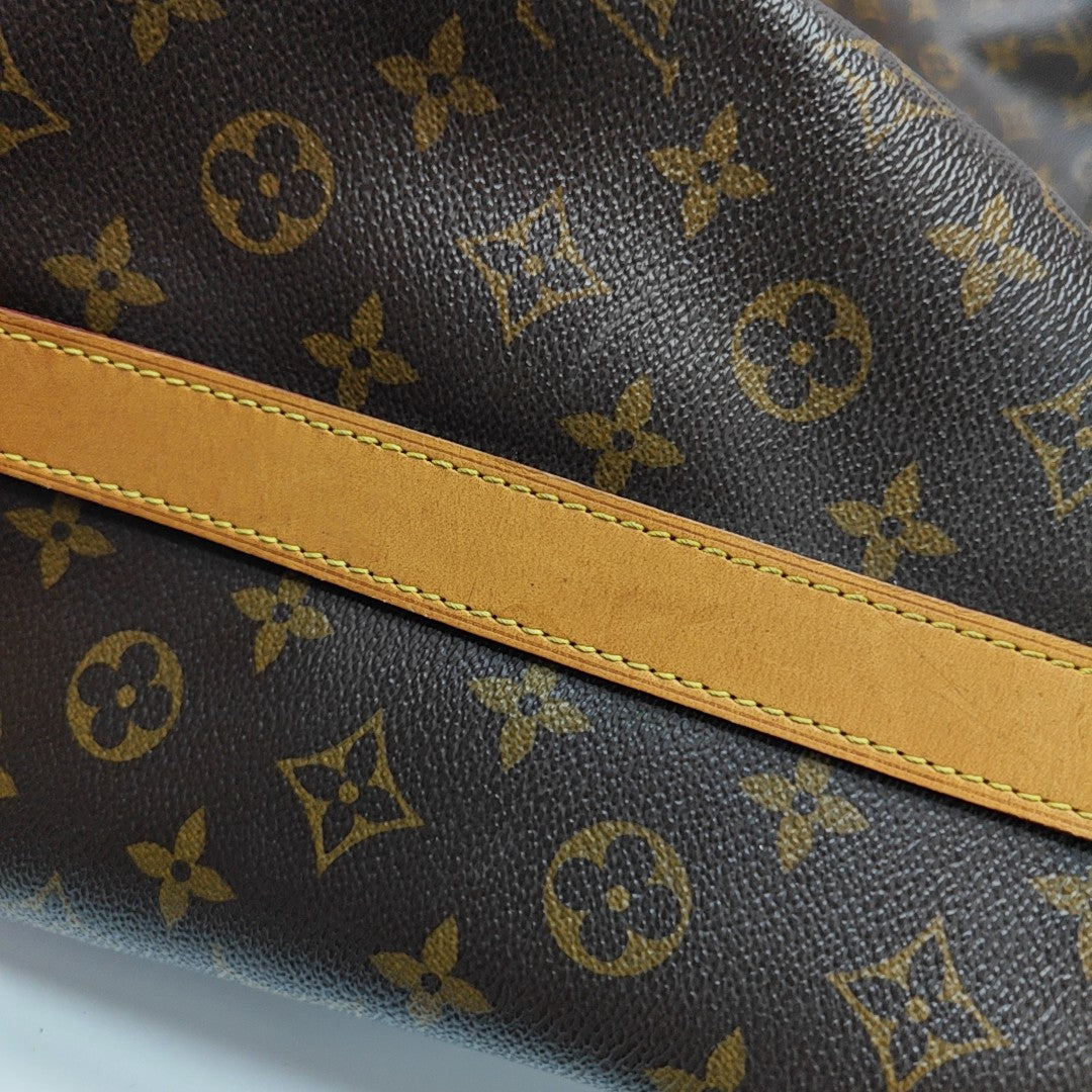 KEEPALL 50 Monogram Coated Canvas Brown