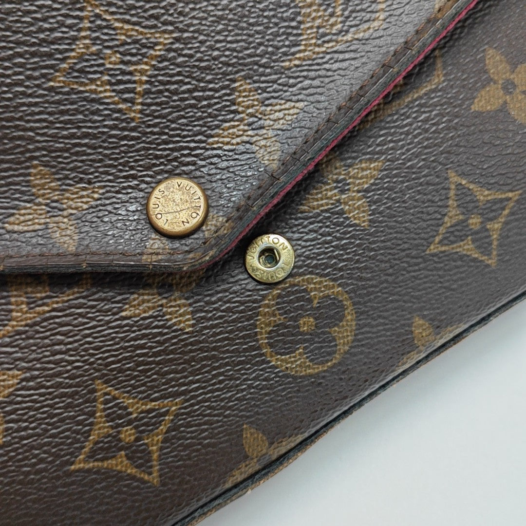 FÉLICIE Monogram Coated Canvas Brown
