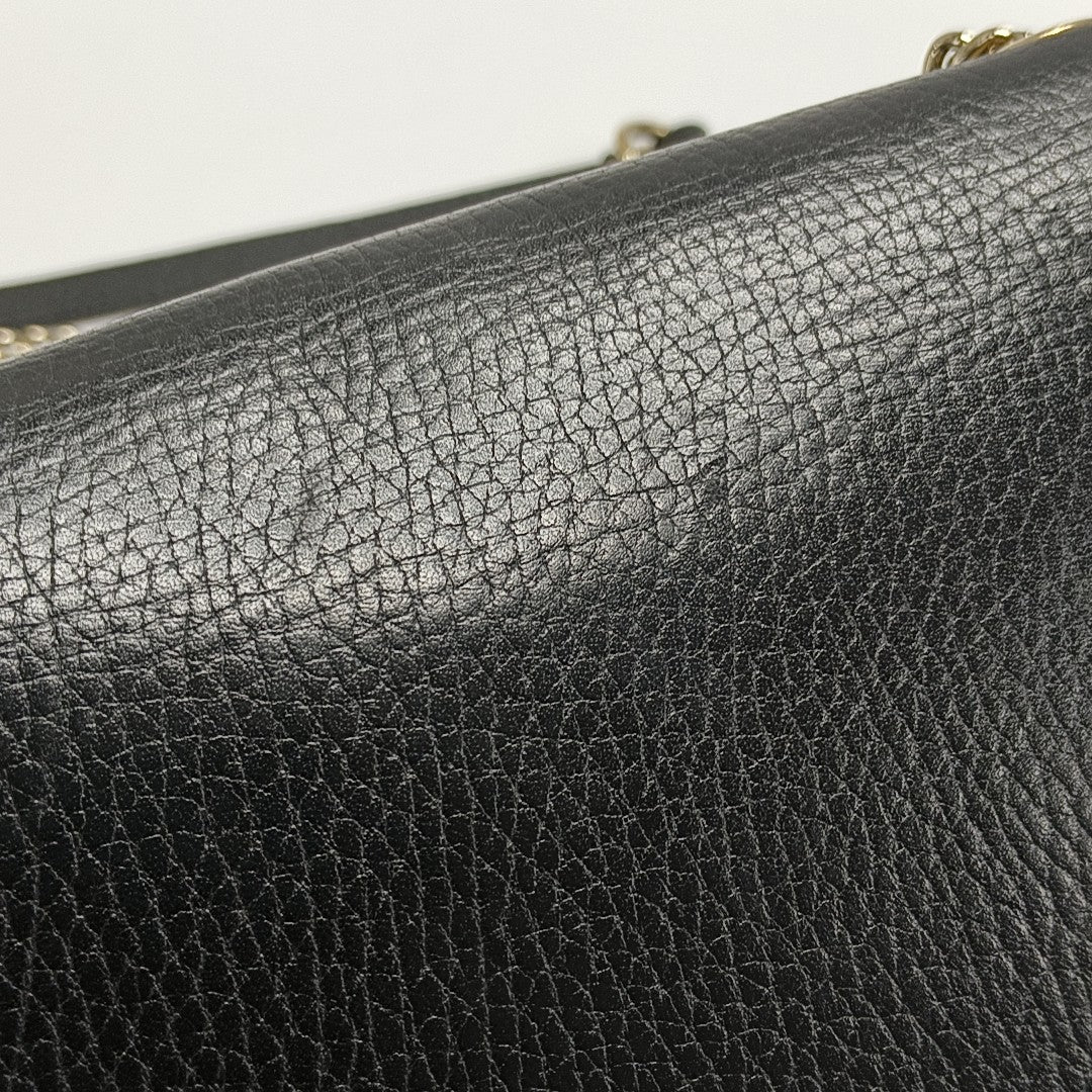 Interlocking G Small Calfskin Black