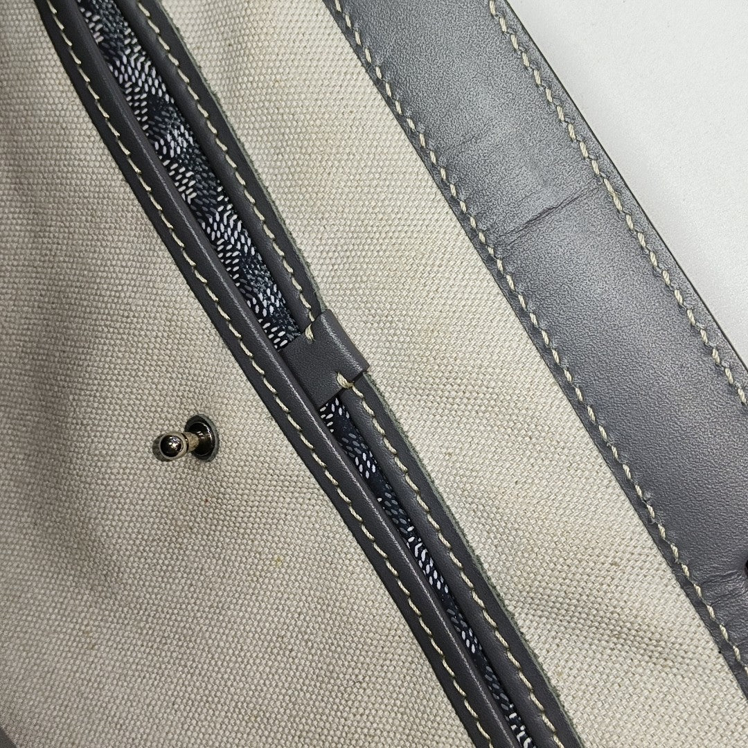 Coated Canvas Tote Bag Gray