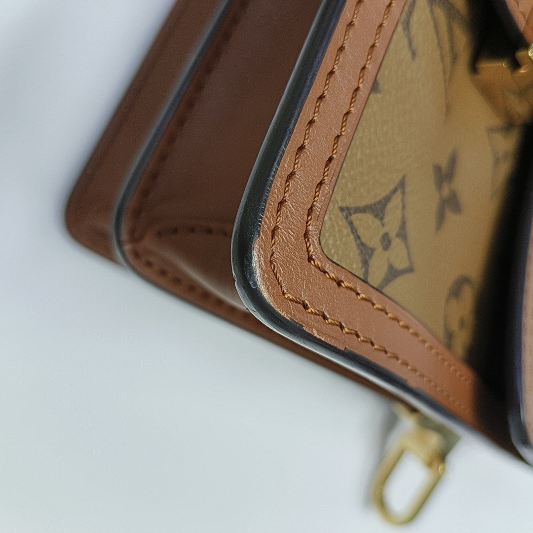 DAUPHINE Mini Monogram Coated Canvas Brown