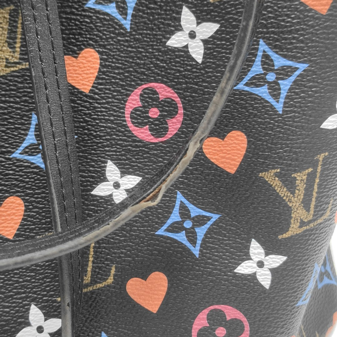 NEVERFULL MM Monogram Coated Canvas Black