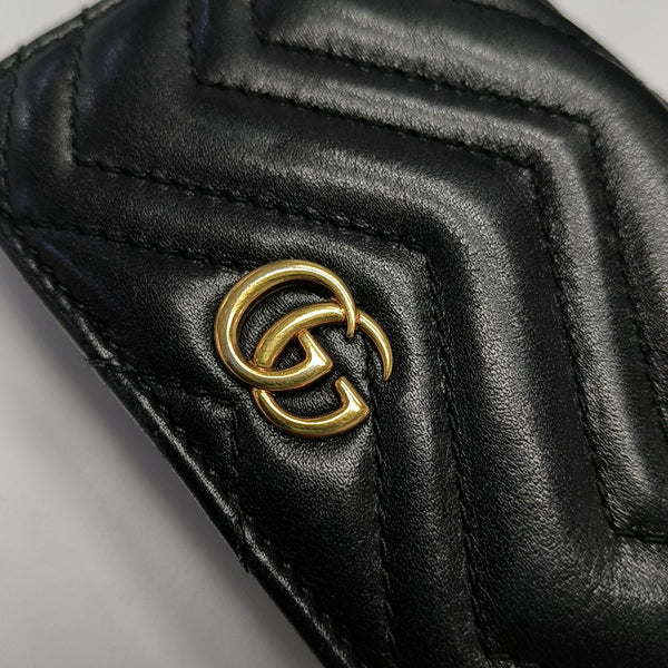 GG Marmont Mini Quilted Calfskin Black Wallet